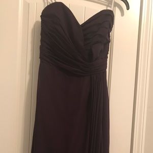 Bridesmaids Gown Deep Plum Floor Length